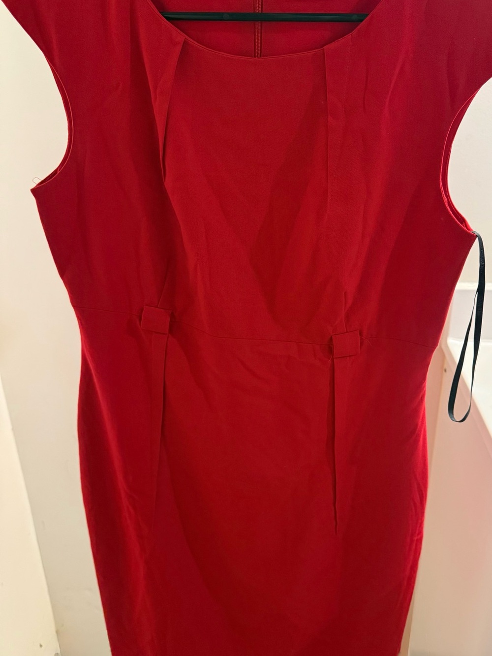 Classic Red Sheath Dress - Women's Elegant Work Dress
